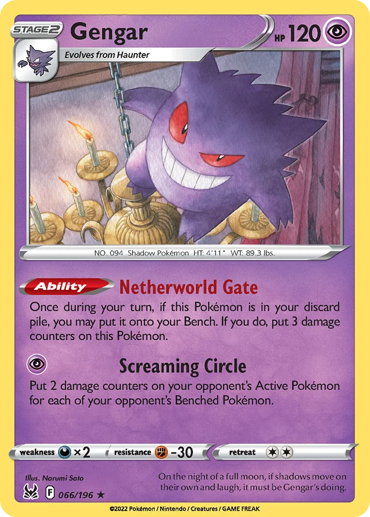 Gengar Pokemon card