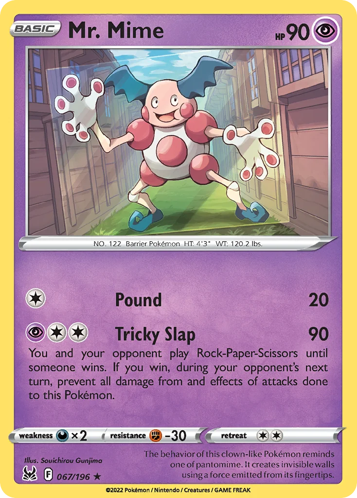 Mr. Mime Pokemon card