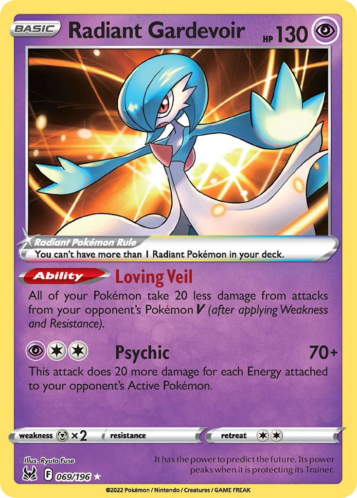 Radiant Gardevoir Pokemon card