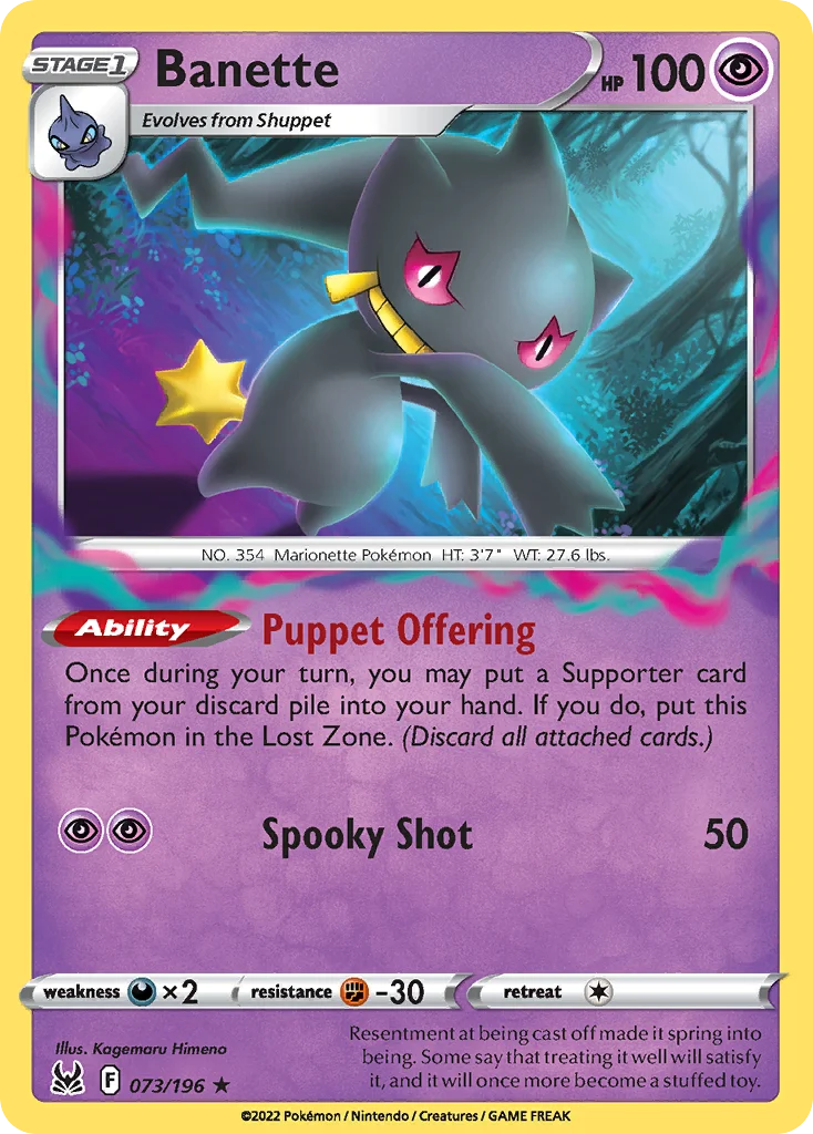 Banette Pokemon card