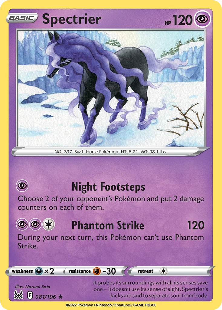 Spectrier Pokemon card