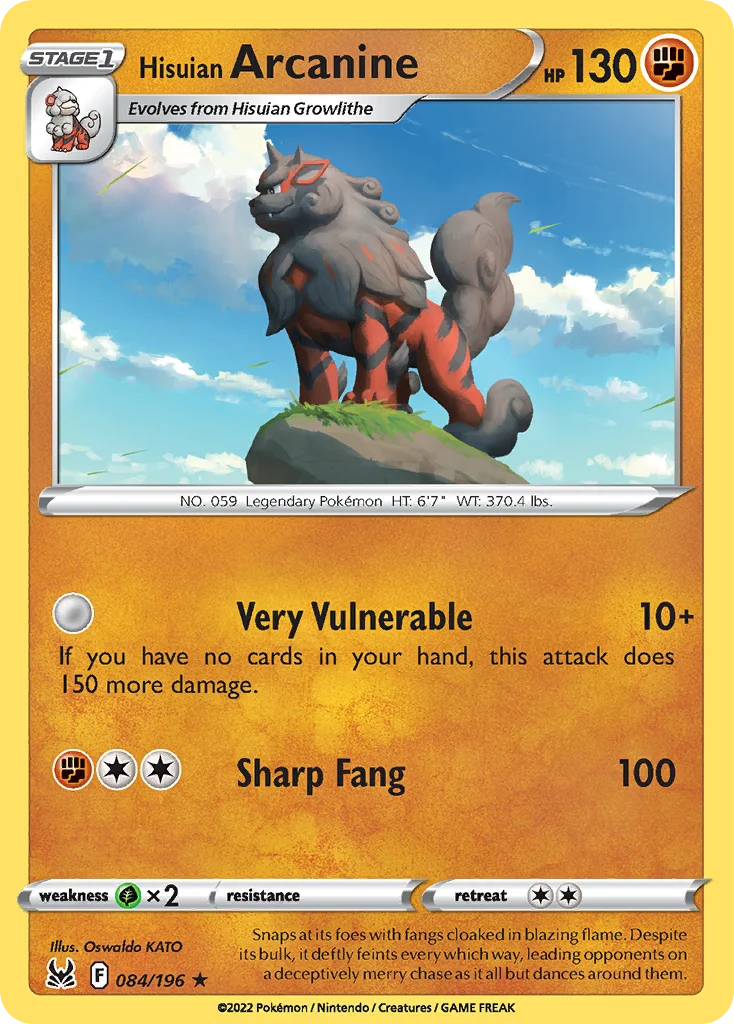 Hisuian Arcanine Pokemon card