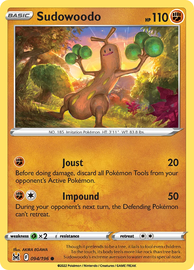 Sudowoodo Pokemon card