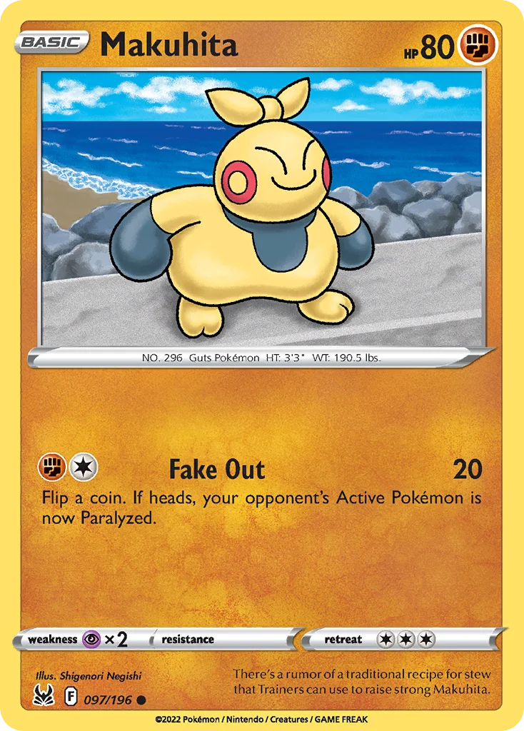 Makuhita Pokemon card