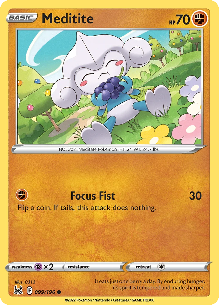 Meditite Pokemon card