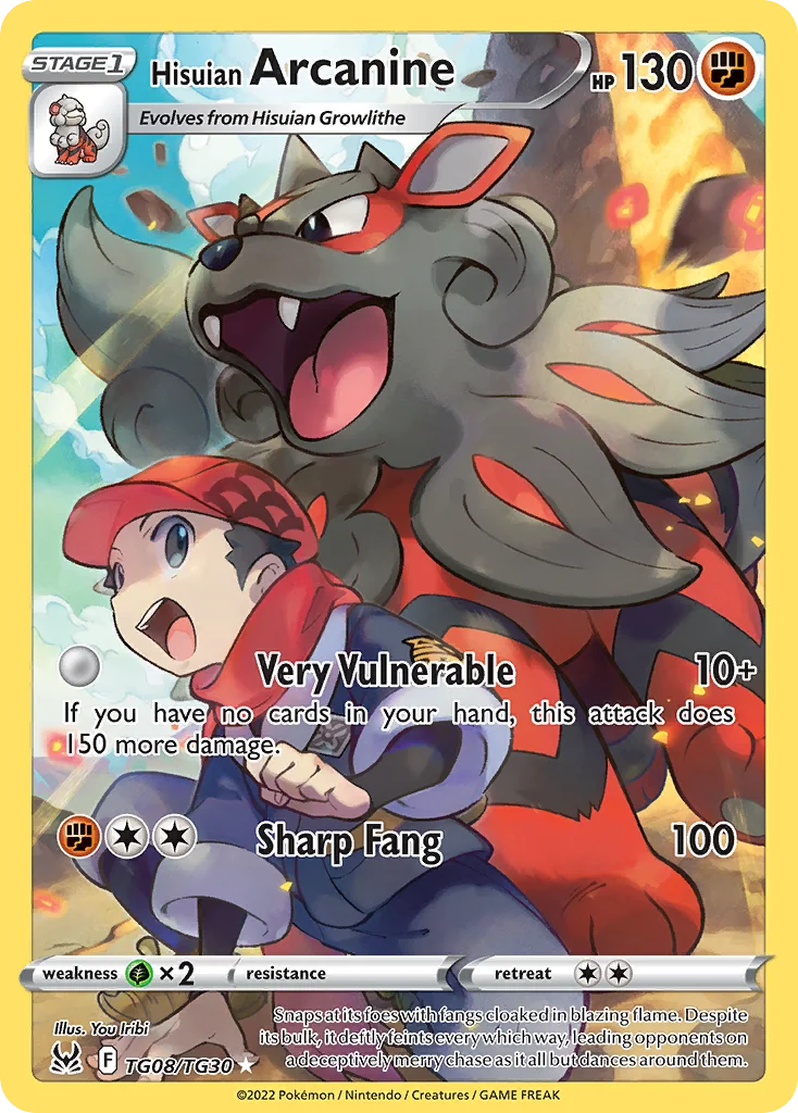 Hisuian Arcanine Pokemon card