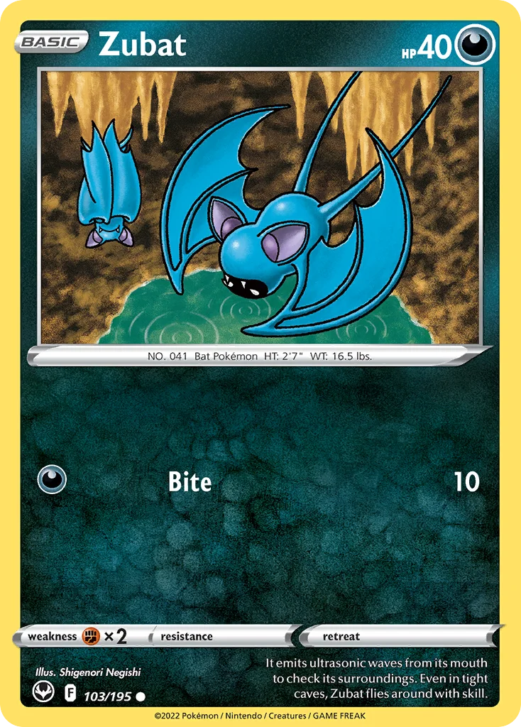 Zubat Pokemon card