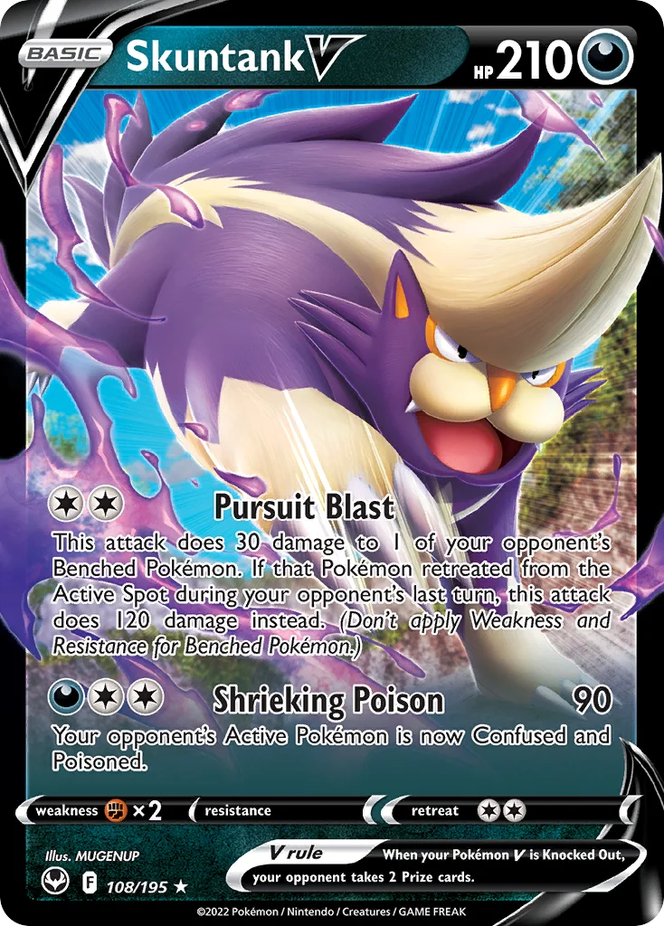 Skuntank V Pokemon card