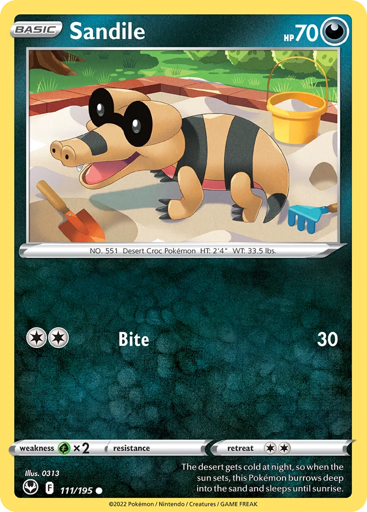 Sandile Pokemon card