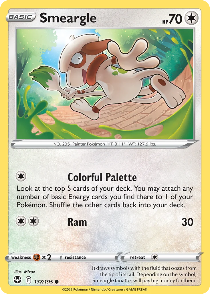 Smeargle Pokemon card