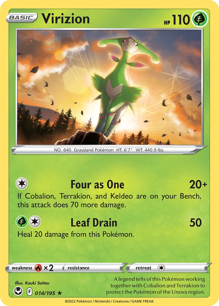 Virizion Pokemon card