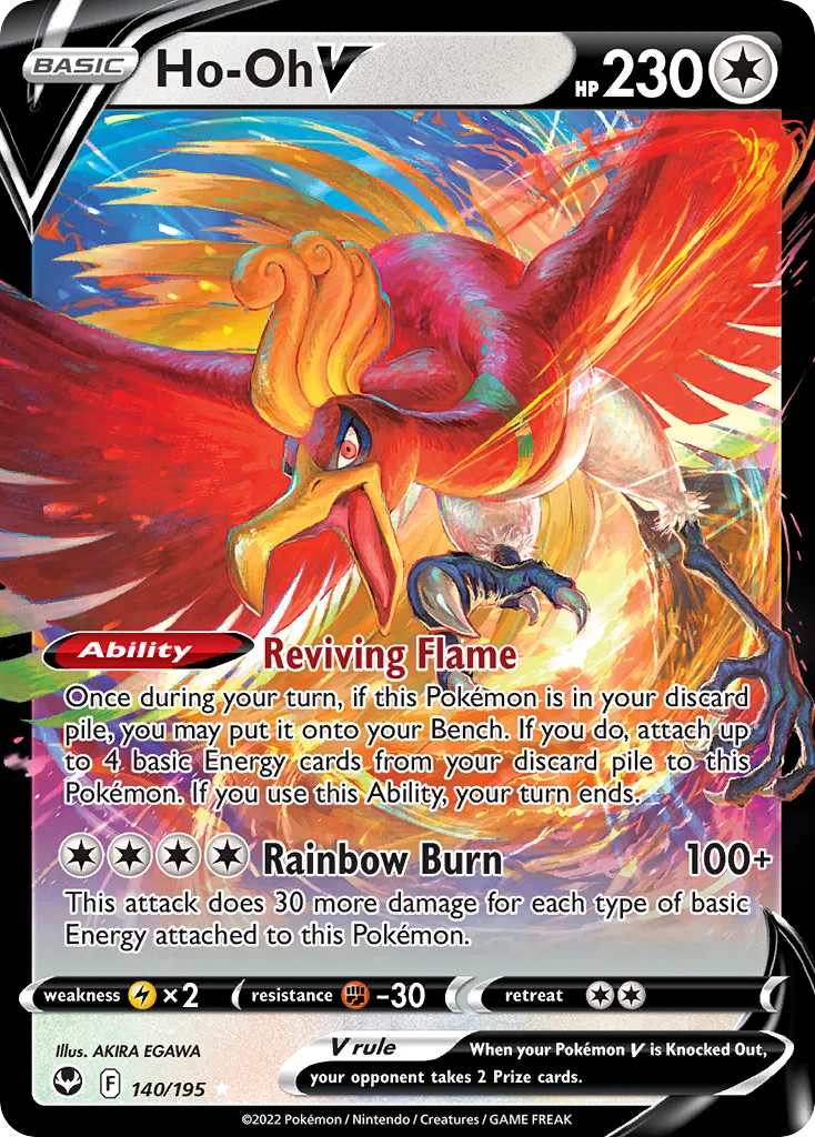 Ho-Oh V Pokemon card