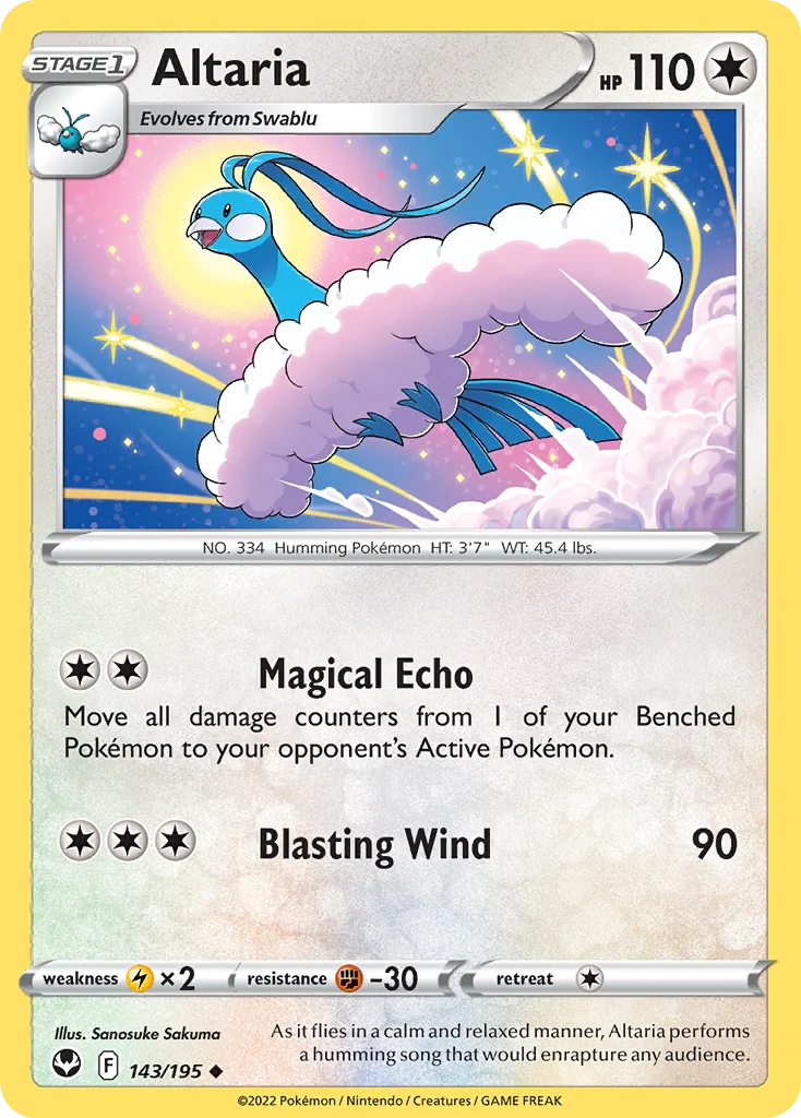 Altaria Pokemon card