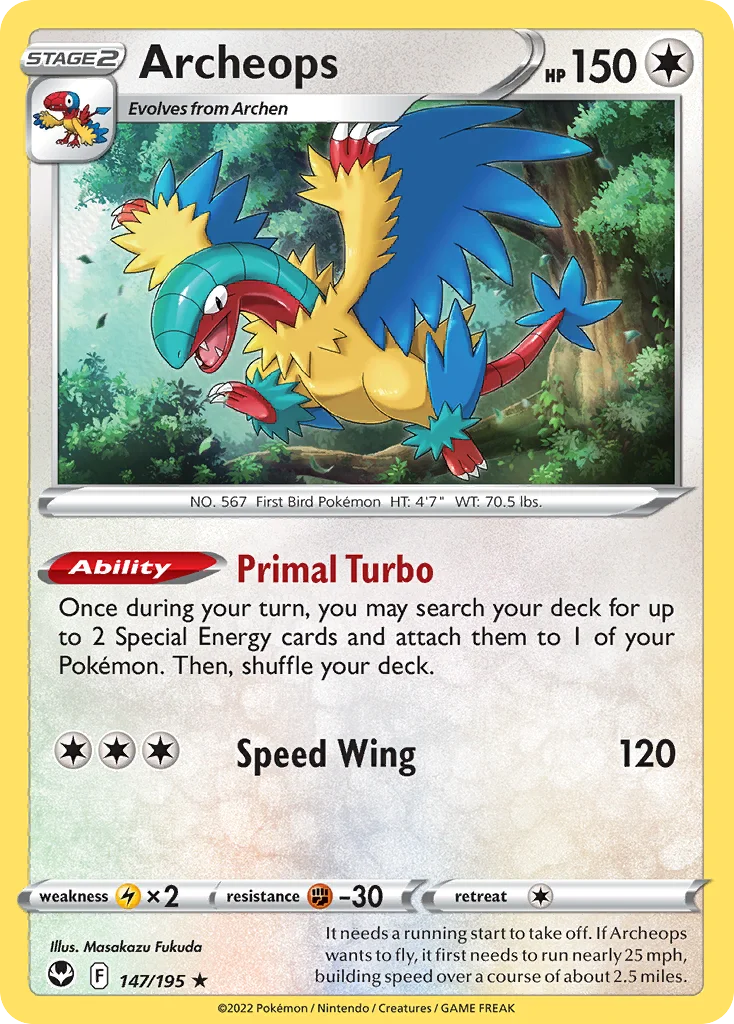 Archeops Pokemon card