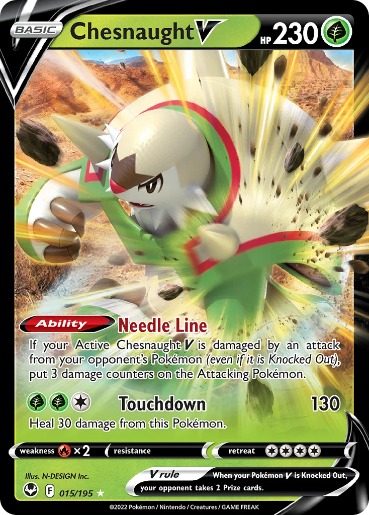Chesnaught V Pokemon card