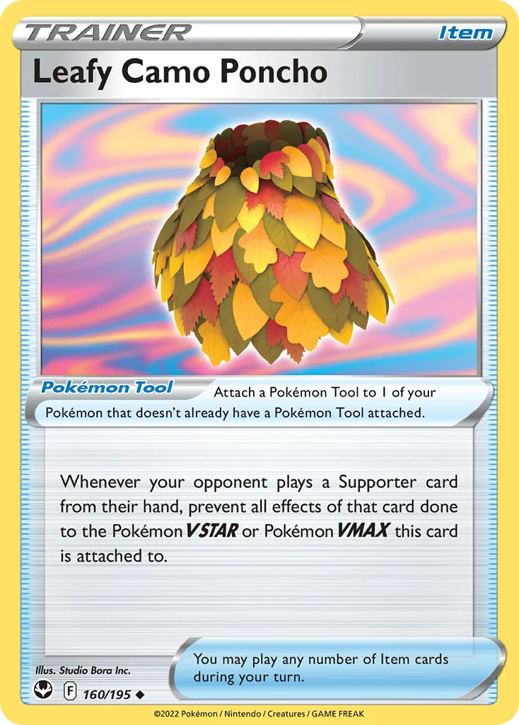 Leafy Camo Poncho Pokemon card