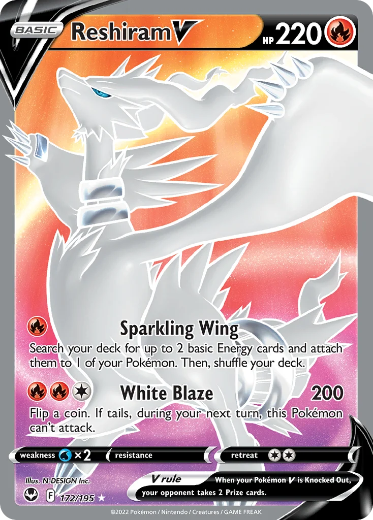 Reshiram V Pokemon card