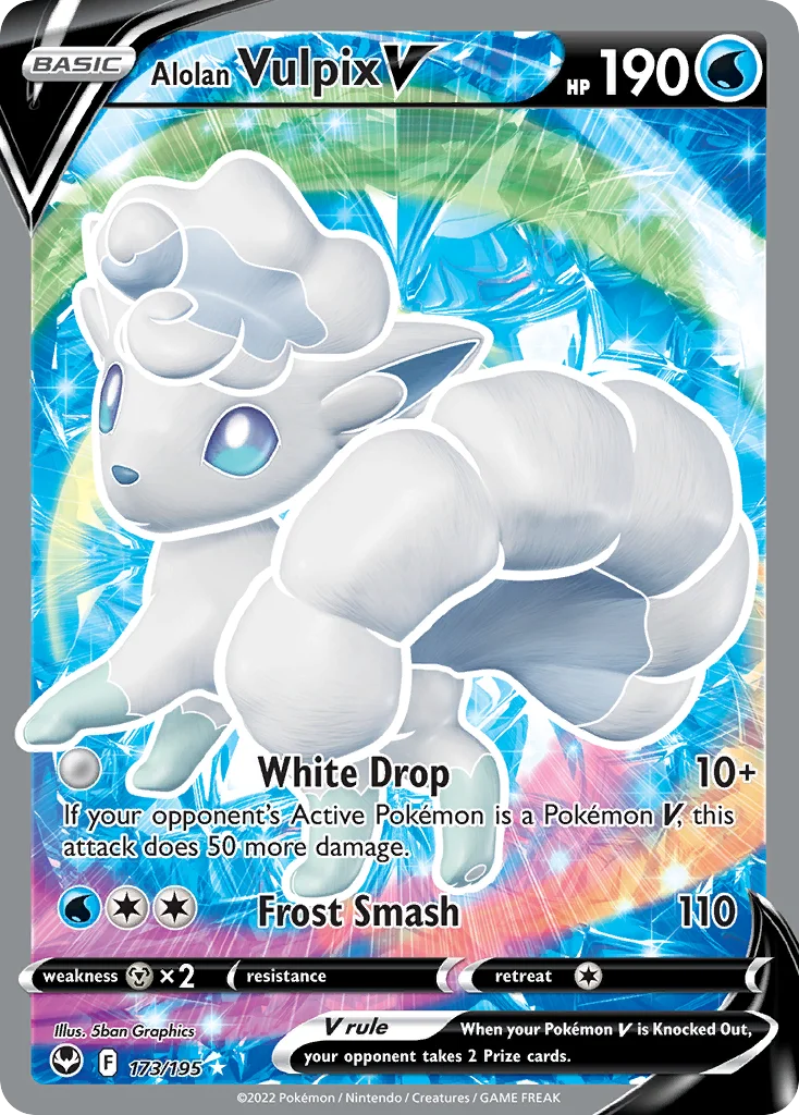 Alolan Vulpix V Pokemon card