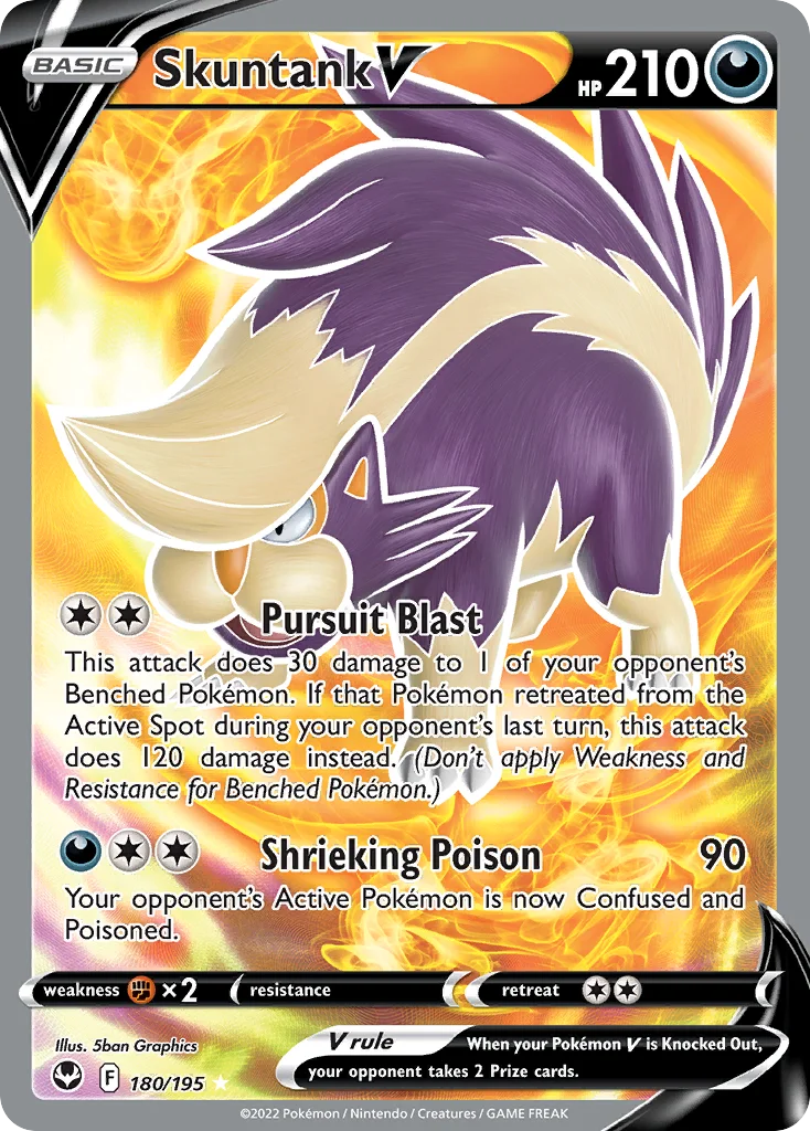 Skuntank V Pokemon card