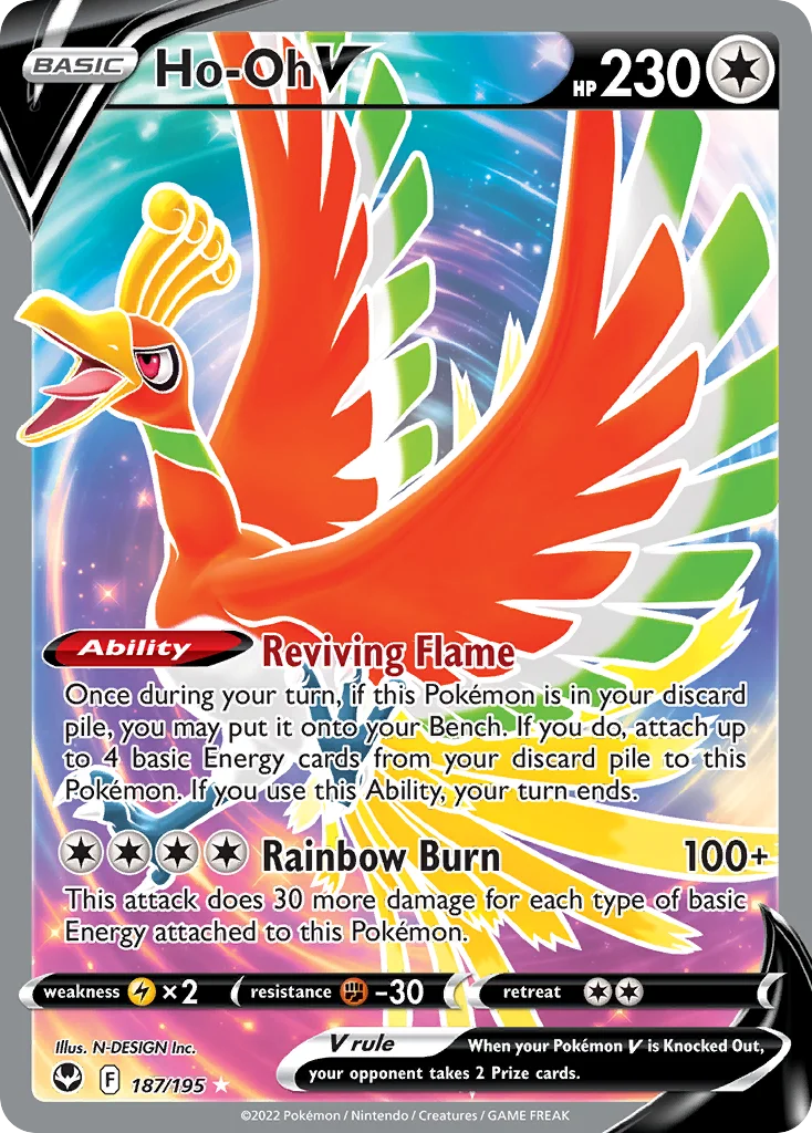 Ho-Oh V Pokemon card