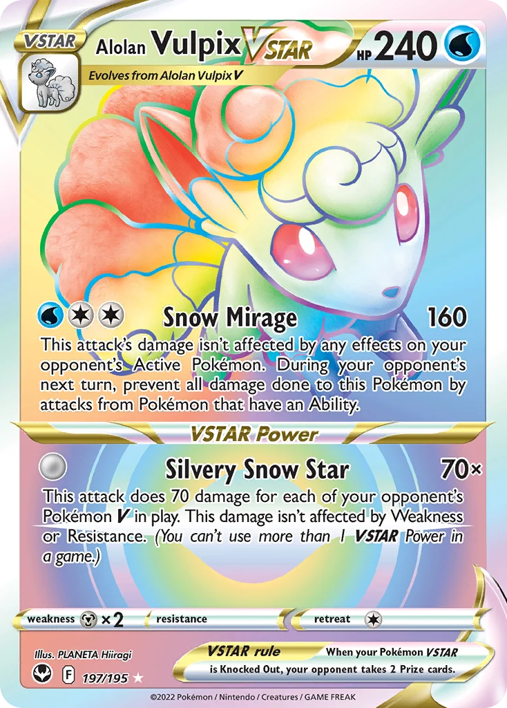 Alolan Vulpix VSTAR Pokemon card