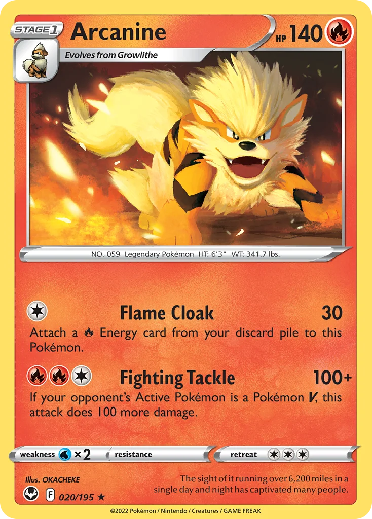Arcanine Pokemon card