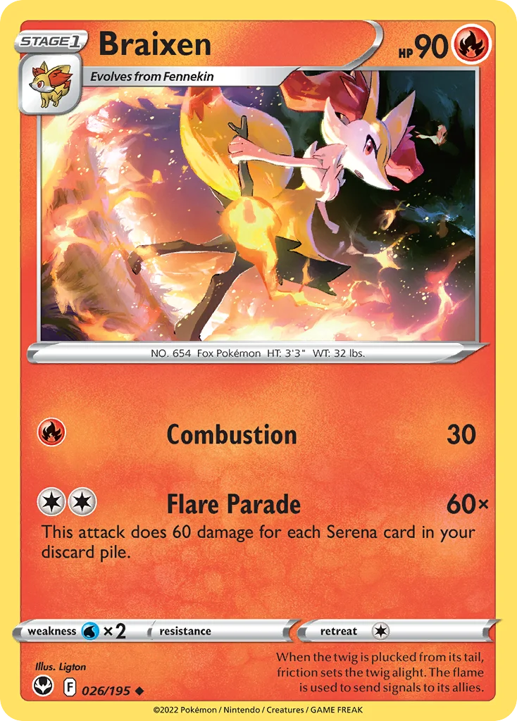 Braixen Pokemon card