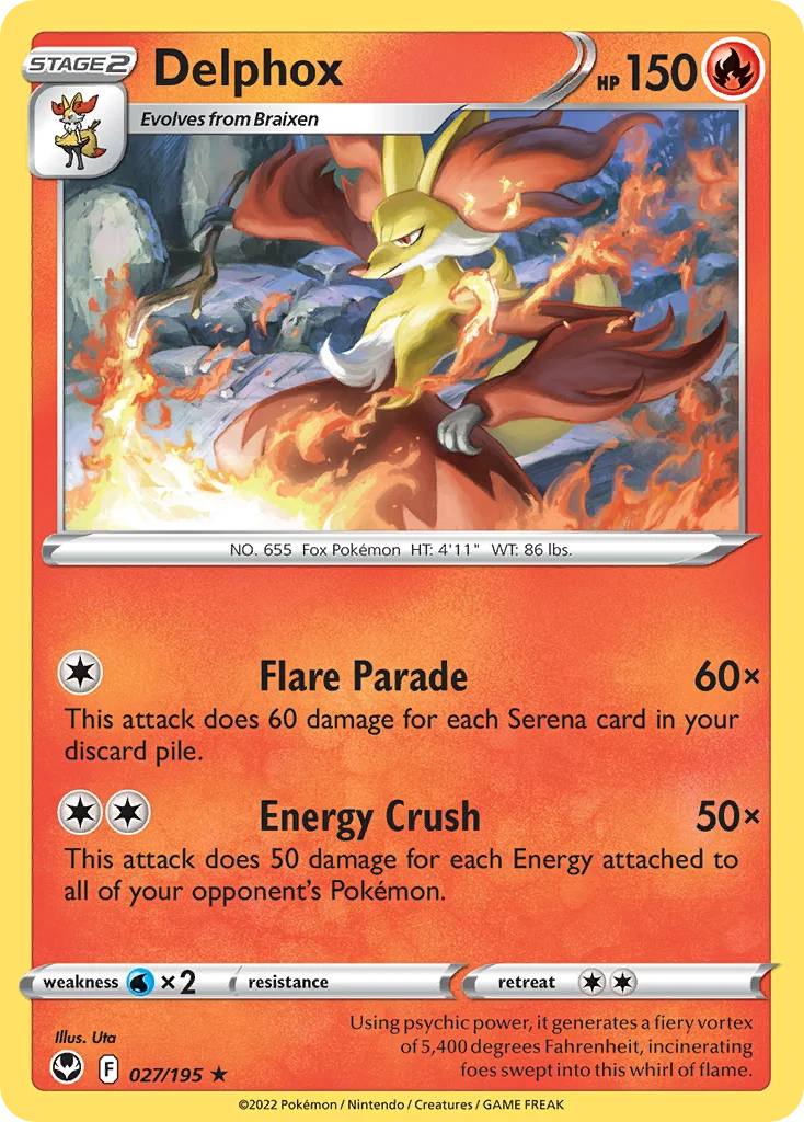 Delphox Pokemon card