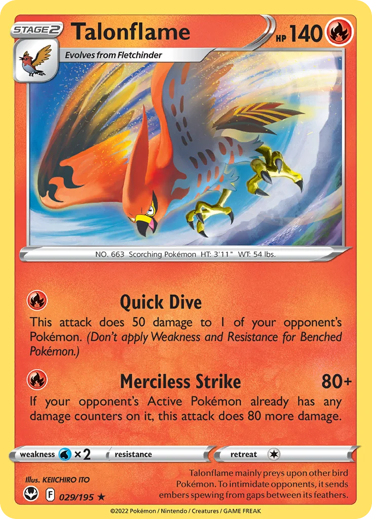 Talonflame Pokemon card
