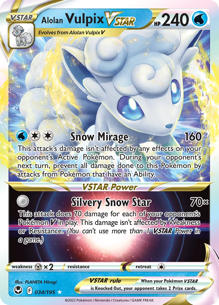 Alolan Vulpix VSTAR Pokemon card