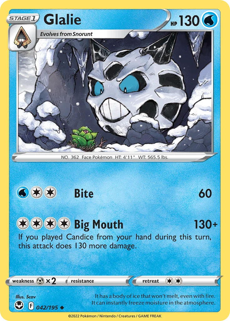 Glalie Pokemon card