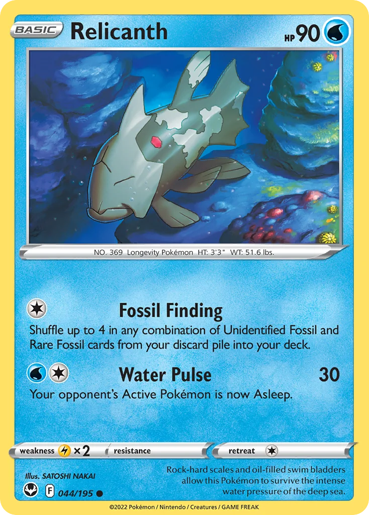 Relicanth Pokemon card