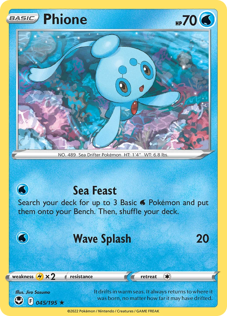 Phione Pokemon card