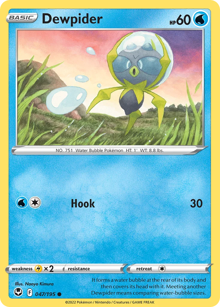 Dewpider Pokemon card