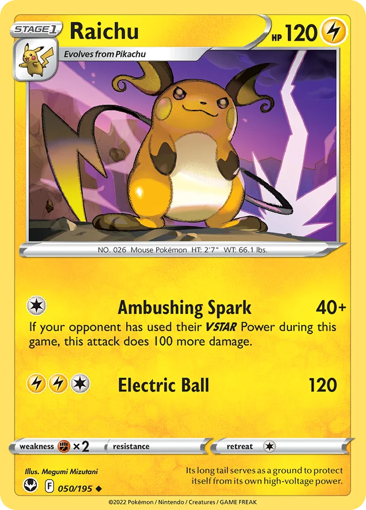 Raichu Pokemon card