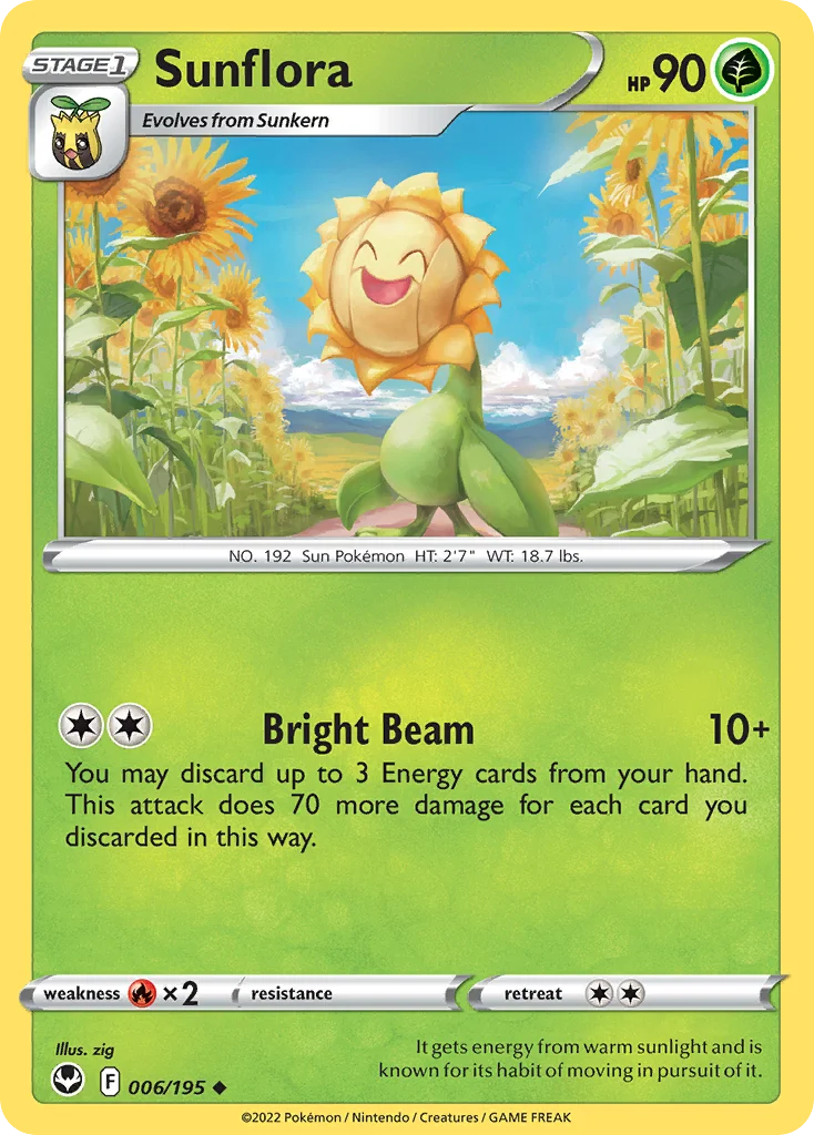 Sunflora Pokemon card