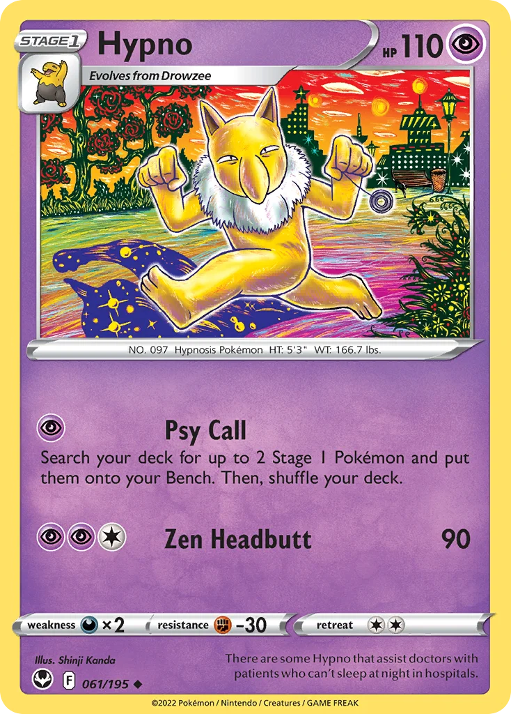 Hypno Pokemon card
