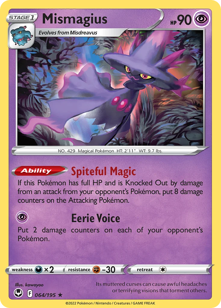 Mismagius Pokemon card