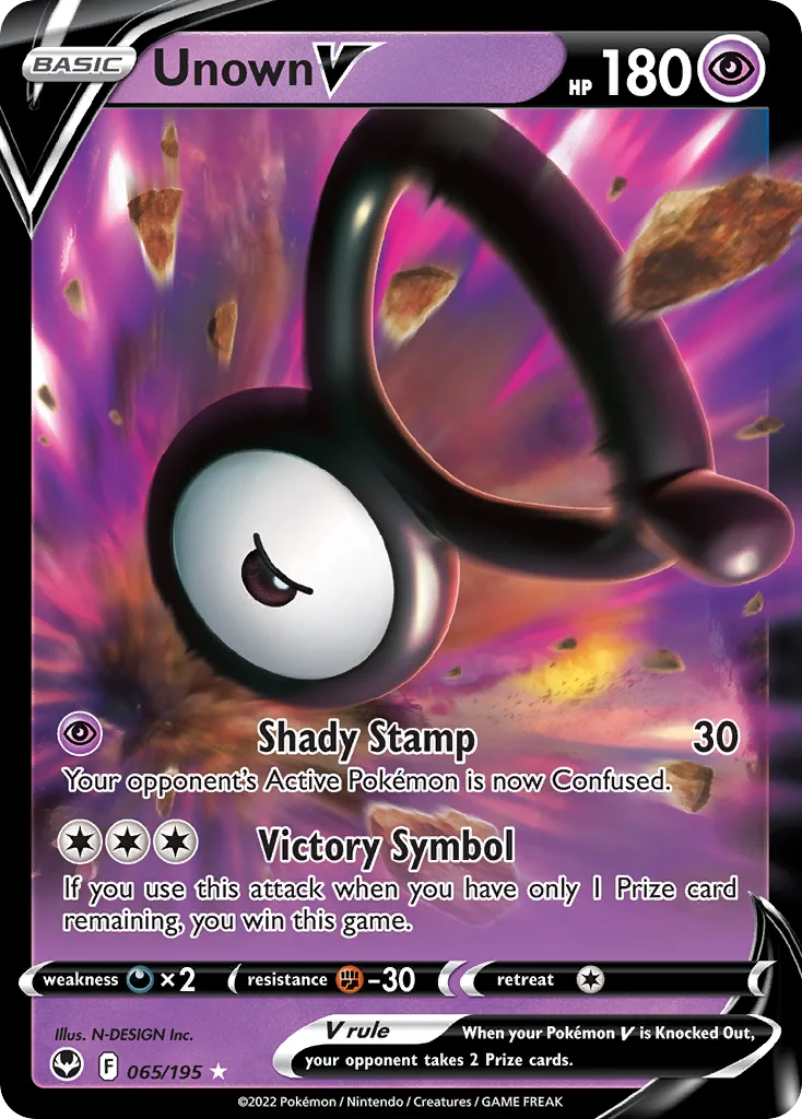 Unown V Pokemon card