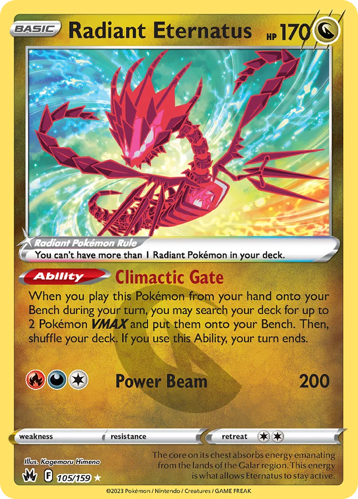 Radiant Eternatus Pokemon card