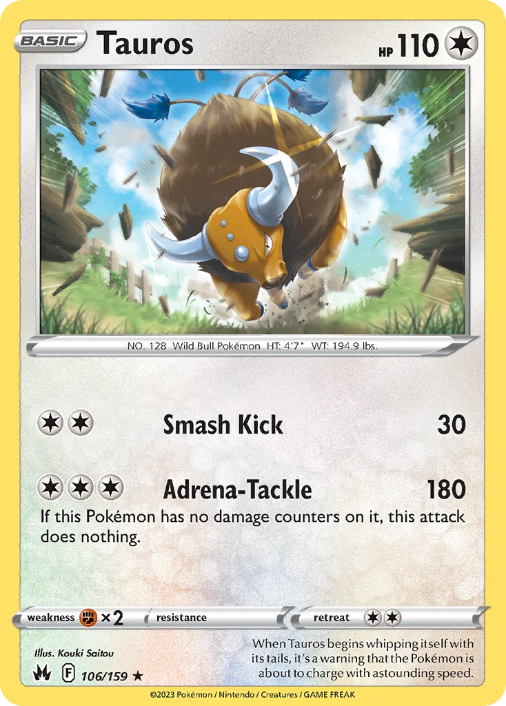 Tauros Pokemon card