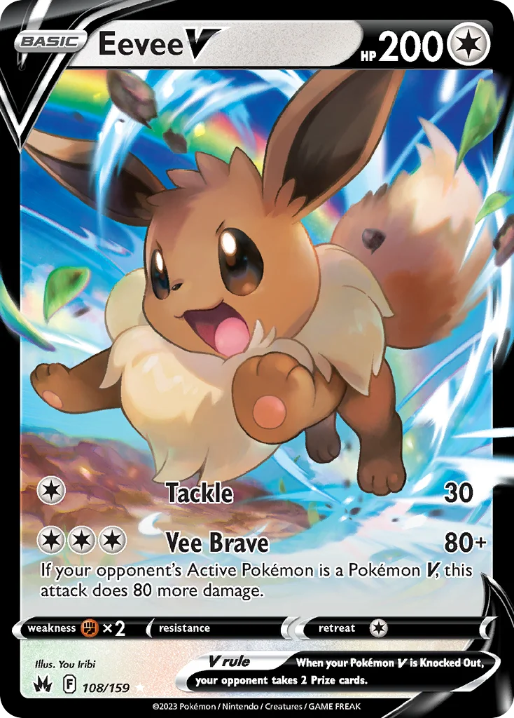 Eevee V Pokemon card