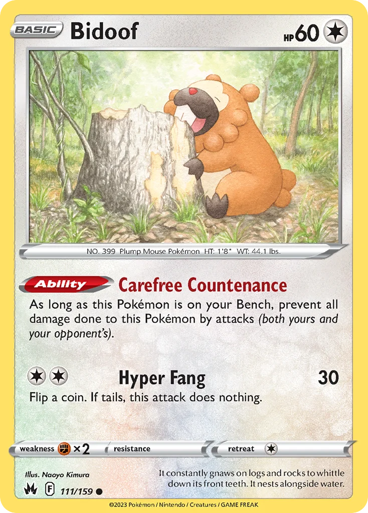 Bidoof Pokemon card