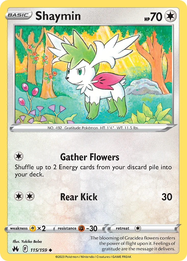 Shaymin Pokemon card