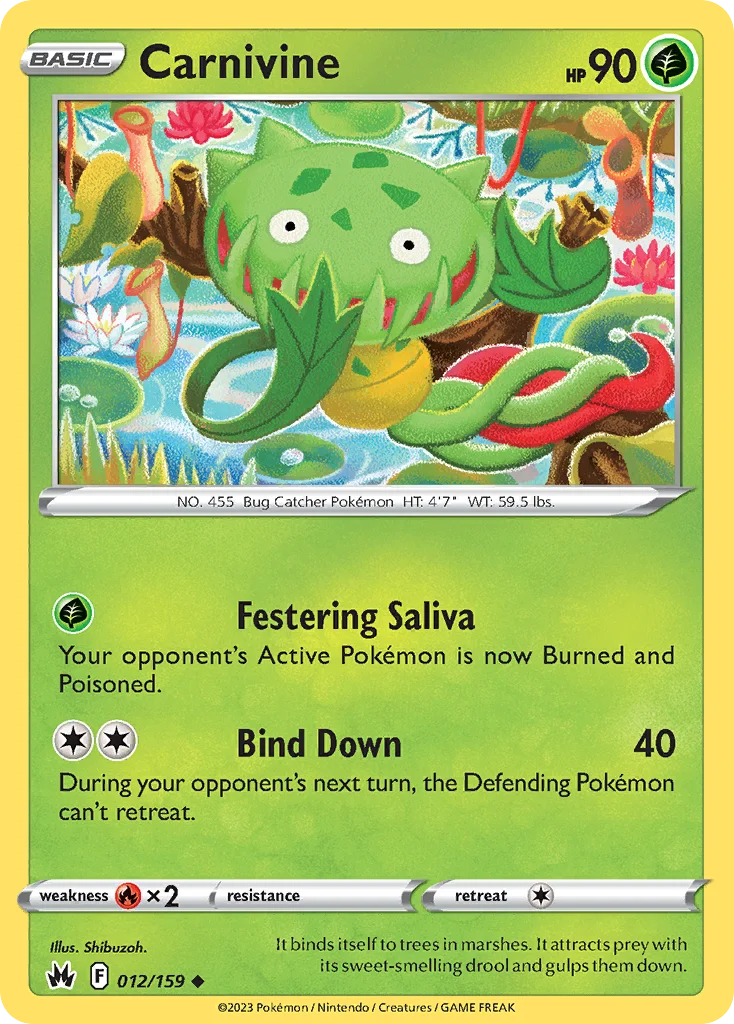 Carnivine Pokemon card