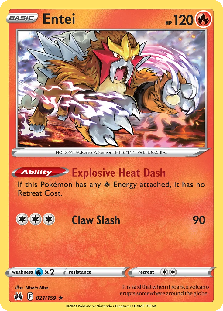 Entei Pokemon card