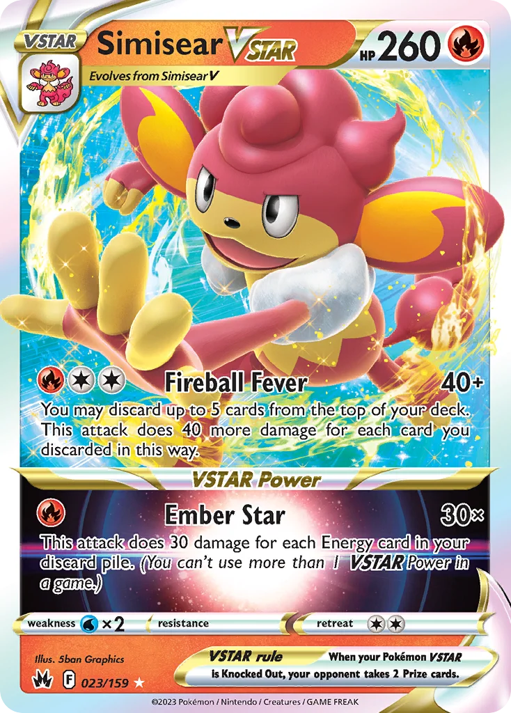 Simisear VSTAR Pokemon card