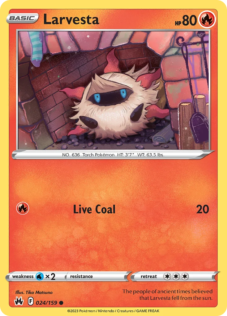 Larvesta Pokemon card
