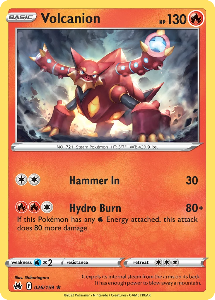 Volcanion Pokemon card