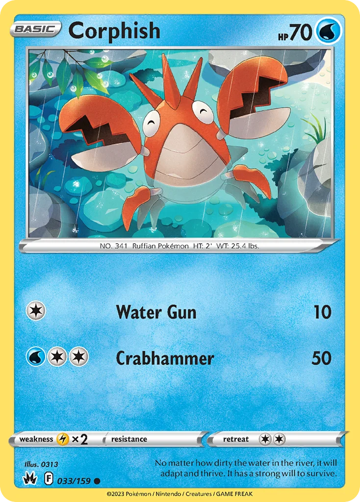 Corphish Pokemon card